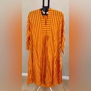 Block Shop Orange Striped Maxi Dress